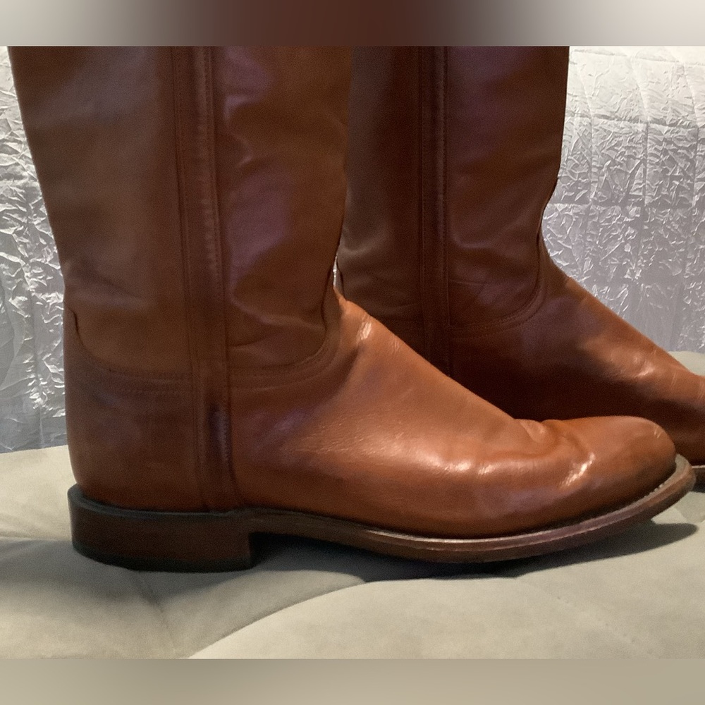 Lucchese Vintage Honey Rose Tall Leather Boots Size 11 - Picture 9 of 16
